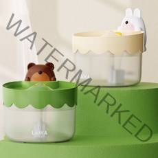 Neirny 고양이 반려동물 무선 정수기 감지센서 급수기 음수대 음수기 대용량 2500ml, 토끼