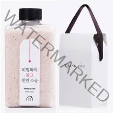 [선물박스 포장] 소금공장 구운 오미자 천일염 330G 개업선물 답례품 결혼식답례품 결혼답례품 웨딩선물 조문답례품, 핑크 솔트, 선물박스 포장