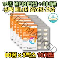수용성 필수 20대 여자 하루 종합 비타민 복합 미네랄 원데이 고3 청소년 종합 영양제 몰리브덴 아연 망간 구리 나이아신 비오틴 유기농 베리 혼합분말, 5박스