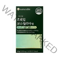 보스엘리아 보스웰리아 초록입홍합 추출물 분말 정 알약 타입 보스웰릭산 65% 식약처 HACCP 인증, VITARION, 1개, / 1000mg x 60ea /