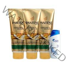 팬틴 엑스트라볼륨 트리트먼트 220ml x 3p + 딥 클린 샴푸, 1세트