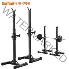 OneTwoFit 스케일 스쿼트랙 분리형 근력운동 홈트 운동기구, 블랙
