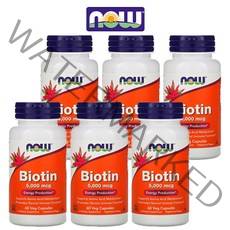 나우푸드 비오틴 5000mcg 60캡슐 X 6통
