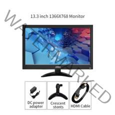스마트모니터 세로 휴대용 컴퓨터 모니터 듀얼 와이드 리퍼 배그용 스크린 12 인치 hd small mini pc ips 1080p lcd, 협력사, 13.3인치 1366x768
