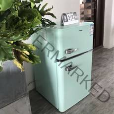 2도어 원룸 냉장고 레트로 미니 냉장 레트로 소형 미니 예쁜 사무실, 108L 민트 업그레이드