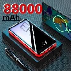 캠핑용파워뱅크 차박 인산철배터리 전원 은행 88000mah 빠른 충전 전원 은행 적합, 빨강-88000mah