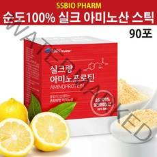 SSBIO PHARM 실크아미노산 식물성단백질 고단백 실크프로틴 실크단백질 누에고치 프로틴 단백질 쉐이크 타우린 아르기닌 보충제 임산부 레몬맛 스틱형, 3개, 30포