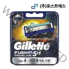 질레트 프로글라이드 메뉴얼 면도날 4입 1개 면도용품
