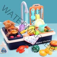 폴라도레 물 나오는 주방놀이 세트 키친 싱크대 장난감 +(L), YY-0332£09-세면대[전지판]