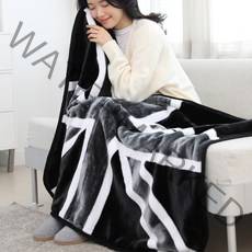 이솔홈 뉴 유니언잭 그레이 고급 양면 밍크담요