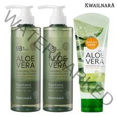 과일나라 알로에 대용량 클렌징폼 500ml 2개+클렌징폼 150ml, 1
