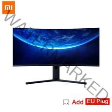 Xiaomi 모니터 34 곡선 게임 모니터 WQHD 곡면 화면 광시야각 모니터 144Hz 고 주사율 모니터, 협동사, EU 플러그 추가