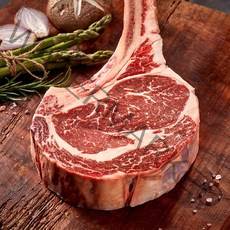 마장동 직접 작업한 토마호크 우대갈비 스테이크 650g [미국산/냉동] 캠핑 고기, 반컷팅 우대갈비 650g(600~700g사이)