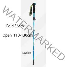 접이식등산스틱 초경량 3단 4단 하이킹 트레킹 트레일러닝 워킹스틱 29, sky블루 36cm