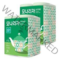 모나리자 녹차가 좋은 화장지 30m, 2팩, 12롤
