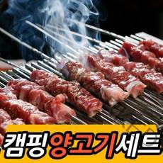 [프리미엄] 캠핑 호주산 양고기 숄더랙 토마호크 양삼겹 양꼬치 큐브 냉장 세트 양갈비 갈비살 구이용 소스 쯔란 시즈닝, 2_1. 캠핑세트 1호