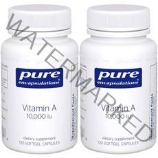 퓨어인캡슐레이션 비타민 A 10000IU 소프트젤 캡슐, 120개입, 2개