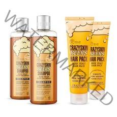 미친스킨 맥주 효모 탈모 샴푸 300g x 2p + 헤어팩 200g x 2p, 1세트