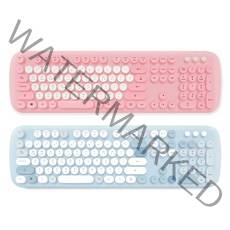 엑토 레트로 팝 타자기 저소음 무선 키보드 KBD-59#ShareBlue1!@597458EA, 쉐어블루 본상품선택, 쉐어블루 본상품선택, 쉐어블루 KBD-59핑크