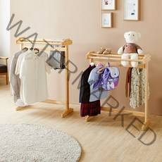 하이목스 고급원목양면행거(하이 로우) 스탠드행거 옷걸이 행거, 03내츄럴(하이)