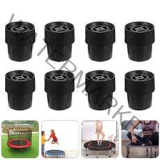 트램펄린 트램폴린 미끄럼 방지 안전 보호를 위한 8pcs 패드 교체 다리 모자 부품, 검은색