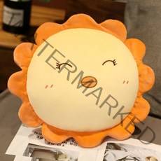Kawaii 돼지 인형 봉제 인형 부드러운 겨울 손 따뜻한 베개 쿠션 아기 어린이 어린이 생일 선물 공룡 펭귄봉제인형 문어인형 강아지인형 애착인형, lion