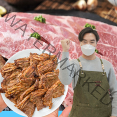 먹사부 초이스등급 LA갈비 양념갈비 소갈비구이 소갈비찜 미국 산 엘에이 갈비 소고기 양념갈비 양념 숯불갈비 캠핑 구이용 찜갈비 명절 선물 세트 설 추석 선물 세트 고기 선물용, 양념LA갈비 1kg