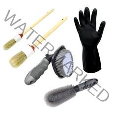 디크로닉 차량용 휠 타이어 브러쉬 4종 + 고무장갑 세트, 블랙(고무장갑), 1세트