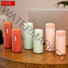 절연 컵 숙녀 휴대용 작은 그물 레드 미니 작은 용량 어린이 304 스테인레스 스틸 학생 물 컵, 벚꽃 핑크 150ml