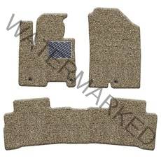 포시즌 자동차 코일 매트 운전석 + 조수석 + 뒷좌석 확장형 3종 세트, 브라운, 현대 투싼 NX4 가솔린 디젤겸용