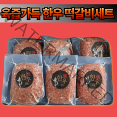 프리미엄 수제 한우 떡갈비 선물 세트 떡갈비스테이크 고급 한지 포장 백화점 입점 명절 추석 한가위 설날 고기 선물세트 선물용, 실속세트 6개입