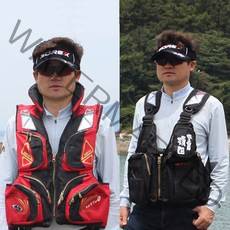 바다 시마노 다이와 자동팽창식 구명조끼 낚시구명복 낚시조끼 낚시구명조끼 부력조끼, 레드