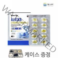 엔젯오리진 알레스카 스트렝스 오메가3 피쉬오일 미국산 명태 오메가3 분자증류 항산패 비타민E 알작은 60캡슐, 10박스