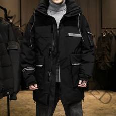 남성 패딩 후드 코트