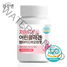건강앤 HACCP 식약처 인증 300달톤 98.9% 저분자 어린 콜라겐 펩타이드 비오틴정 피쉬콜라겐 60정, 1통 60정 1개월