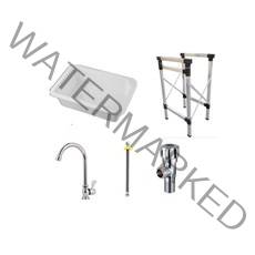 간이 캠핑 접이식 세면대 이동식 싱크대 차박 개수대, 대형개수대+스탠드+수전 + 1개