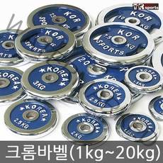 태림스포츠 크롬 바벨 원판 1kg~20kg, 2개입, 5kg