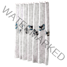 더자카 버터플라이 샤워커튼 D Y375LBBC029, 1개