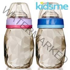 키즈미 PPSU 다이아몬드 240ml 젖병, 다이아몬드_젖병_240ml_손잡이無, 블루