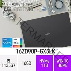 LG 그램16 16ZD90P-GX5LK + 오피스증정 [2022 그램16으로 발송됩니다.], 1TB, 윈도우 포함, 16GB