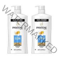 팬틴 Pro-V 클래식 클린 2in1 샴푸 앤 컨디셔너 30.4oz(900ml) 2개 Pantene Classic Clean 2In1 Shampoo & Conditioner, 900ml