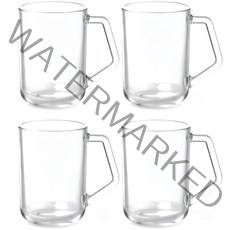 글라스락 내열강화유리 이지그립 머그컵 350ml, 투명, 4개