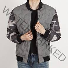 스타일에스 빅사이즈 남성 밀리터리 카모 퀼팅 블루종 겨울 패딩 점퍼