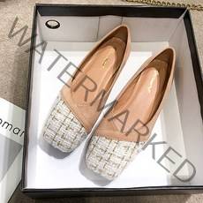 윈윈컴퍼니 사각코 트위드 데일리 플랫슈즈 YT_RC1220