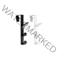 히키스 무타공 도어 3단 후크 행거 2종, Black, White, 1세트