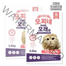 모찌네 카사바 고양이 모래 복숭아향 고운 입자, 2.8kg, 3개