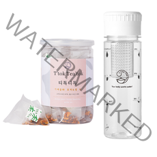 티톡티톡 쏙쏙티 호박팥차 2g x 30p + 챌린지 티백 보틀 500ml, 1세트