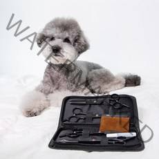 요기쏘 프리미엄 셀프 애견 가위 세트, 블랙, 1세트