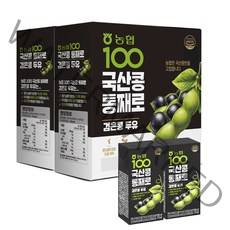 [농협 아름찬] 국산발아콩 두유 검은콩 190ml, 32개
