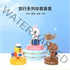 라인프렌즈 차량용 사진 차량용디퓨져 캐릭터 차량 방향제 2, 브라운 베어 【영어 배】